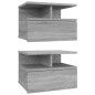 vidaXL Mesita de noche flotante 2 uds madera gris Sonoma 40x31x27 cm vidaXL Mesita de noche flotante 2 uds madera gris Sonoma 40x31x27 cm