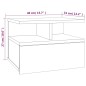 vidaXL Mesita de noche flotante 2 uds madera gris Sonoma 40x31x27 cm vidaXL Mesita de noche flotante 2 uds madera gris Sonoma 40x31x27 cm
