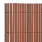 vidaXL Valla de jardín de doble cara PVC marrón 90x500 cm vidaXL Valla de jardín de doble cara PVC marrón 90x500 cm