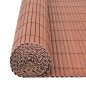 vidaXL Valla de jardín de doble cara PVC marrón 90x500 cm vidaXL Valla de jardín de doble cara PVC marrón 90x500 cm