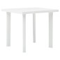 vidaXL Mesa de jardín de plástico blanco 80x75x72 cm vidaXL Mesa de jardín de plástico blanco 80x75x72 cm