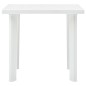 vidaXL Mesa de jardín de plástico blanco 80x75x72 cm vidaXL Mesa de jardín de plástico blanco 80x75x72 cm