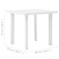 vidaXL Mesa de jardín de plástico blanco 80x75x72 cm vidaXL Mesa de jardín de plástico blanco 80x75x72 cm