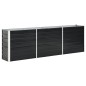 vidaXL Arriate de jardín de acero galvanizado antracita 240x40x77 cm vidaXL Arriate de jardín de acero galvanizado antracita 240x40x77 cm