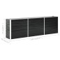 vidaXL Arriate de jardín de acero galvanizado antracita 240x40x77 cm vidaXL Arriate de jardín de acero galvanizado antracita 240x40x77 cm