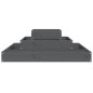 vidaXL Jardinera de madera maciza de pino gris 80x80x27 cm vidaXL Jardinera de madera maciza de pino gris 80x80x27 cm