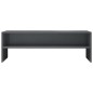 vidaXL Mueble de TV madera contrachapada gris brillante 120x40x40 cm