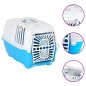 vidaXL Transportín de mascota blanco azul polipropileno 48x31,5x33 cm