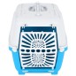 vidaXL Transportín de mascota blanco azul polipropileno 48x31,5x33 cm