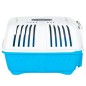 vidaXL Transportín de mascota blanco azul polipropileno 48x31,5x33 cm