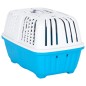 vidaXL Transportín de mascota blanco azul polipropileno 48x31,5x33 cm