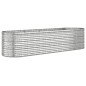 vidaXL Jardinera arriate acero recubrimiento polvo plata 296x80x68 cm vidaXL Jardinera arriate acero recubrimiento polvo plata 296x80x68 cm