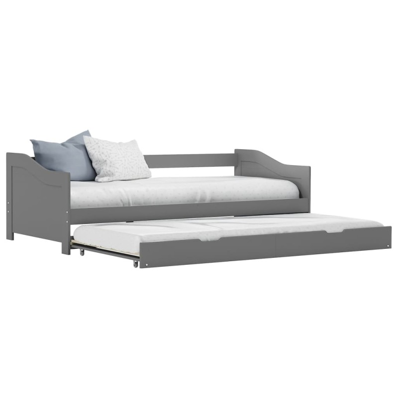 vidaXL Estructura de sofá cama madera de pino gris 90x200 cm vidaXL Estructura de sofá cama madera de pino gris 90x200 cm