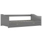 vidaXL Estructura de sofá cama madera de pino gris 90x200 cm vidaXL Estructura de sofá cama madera de pino gris 90x200 cm