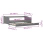 vidaXL Estructura de sofá cama madera de pino gris 90x200 cm vidaXL Estructura de sofá cama madera de pino gris 90x200 cm