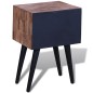 vidaXL Mesita de noche con 2 cajones de madera de teca reciclada vidaXL Mesita de noche con 2 cajones de madera de teca reciclada