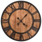 vidaXL Reloj de pared vintage movimiento cuarzo madera metal 60 cm XXL vidaXL Reloj de pared vintage movimiento cuarzo madera metal 60 cm XXL