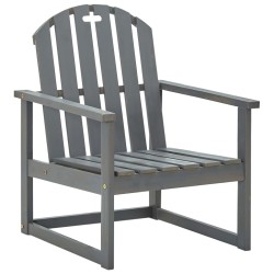 vidaXL Sillones de jardín 2 unidades madera maciza de acacia gris