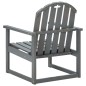 vidaXL Sillones de jardín 2 unidades madera maciza de acacia gris vidaXL Sillones de jardín 2 unidades madera maciza de acacia gris