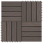 vidaXL Baldosas porche relieve profundo WPC 1 m² marrón oscuro 11 uds vidaXL Baldosas porche relieve profundo WPC 1 m² marrón oscuro 11 uds