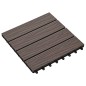 vidaXL Baldosas porche relieve profundo WPC 1 m² marrón oscuro 11 uds vidaXL Baldosas porche relieve profundo WPC 1 m² marrón oscuro 11 uds