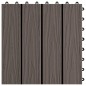 vidaXL Baldosas porche relieve profundo WPC 1 m² marrón oscuro 11 uds vidaXL Baldosas porche relieve profundo WPC 1 m² marrón oscuro 11 uds