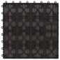 vidaXL Baldosas porche relieve profundo WPC 1 m² marrón oscuro 11 uds vidaXL Baldosas porche relieve profundo WPC 1 m² marrón oscuro 11 uds