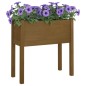 vidaXL Jardinera de madera maciza de pino marrón miel 70x31x70 cm vidaXL Jardinera de madera maciza de pino marrón miel 70x31x70 cm
