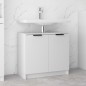 vidaXL Armario de baño contrachapado blanco con brillo 64,5x33,5x59 cm vidaXL Armario de baño contrachapado blanco con brillo 64,5x33,5x59 cm
