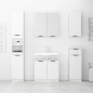 vidaXL Armario de baño contrachapado blanco con brillo 64,5x33,5x59 cm vidaXL Armario de baño contrachapado blanco con brillo 64,5x33,5x59 cm