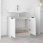 vidaXL Armario de baño contrachapado blanco con brillo 64,5x33,5x59 cm vidaXL Armario de baño contrachapado blanco con brillo 64,5x33,5x59 cm