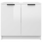 vidaXL Armario de baño contrachapado blanco con brillo 64,5x33,5x59 cm vidaXL Armario de baño contrachapado blanco con brillo 64,5x33,5x59 cm