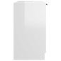 vidaXL Armario de baño contrachapado blanco con brillo 64,5x33,5x59 cm vidaXL Armario de baño contrachapado blanco con brillo 64,5x33,5x59 cm