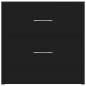 vidaXL Mesita de noche madera contrachapada negro 40x30x40 cm
