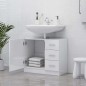 vidaXL Armario para lavabo madera contrachapada blanco 63x30x54 cm vidaXL Armario para lavabo madera contrachapada blanco 63x30x54 cm