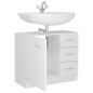 vidaXL Armario para lavabo madera contrachapada blanco 63x30x54 cm vidaXL Armario para lavabo madera contrachapada blanco 63x30x54 cm