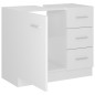 vidaXL Armario para lavabo madera contrachapada blanco 63x30x54 cm vidaXL Armario para lavabo madera contrachapada blanco 63x30x54 cm