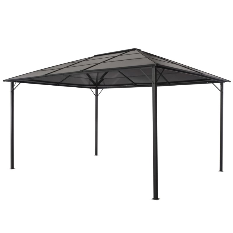 vidaXL Cenador con tejado aluminio 4x3x2,6 m negro vidaXL Cenador con tejado aluminio 4x3x2,6 m negro