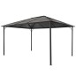 vidaXL Cenador con tejado aluminio 4x3x2,6 m negro vidaXL Cenador con tejado aluminio 4x3x2,6 m negro