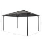 vidaXL Cenador con tejado aluminio 4x3x2,6 m negro vidaXL Cenador con tejado aluminio 4x3x2,6 m negro