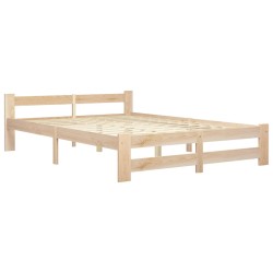 vidaXL Estructura de cama de madera maciza de pino 140x200 cm