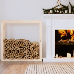 vidaXL Estante para leña madera maciza de pino 100x25x100 cm