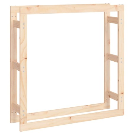 vidaXL Estante para leña madera maciza de pino 100x25x100 cm