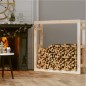 vidaXL Estante para leña madera maciza de pino 100x25x100 cm vidaXL Estante para leña madera maciza de pino 100x25x100 cm