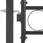 vidaXL Puerta de jardín con arco superior 100x125 cm acero negro