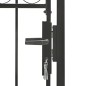 vidaXL Puerta de jardín con arco superior 100x125 cm acero negro