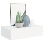 vidaXL Estantes de pared con cajón 2 uds MDF blanco 40x23,5x10 cm vidaXL Estantes de pared con cajón 2 uds MDF blanco 40x23,5x10 cm