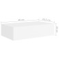 vidaXL Estantes de pared con cajón 2 uds MDF blanco 40x23,5x10 cm vidaXL Estantes de pared con cajón 2 uds MDF blanco 40x23,5x10 cm