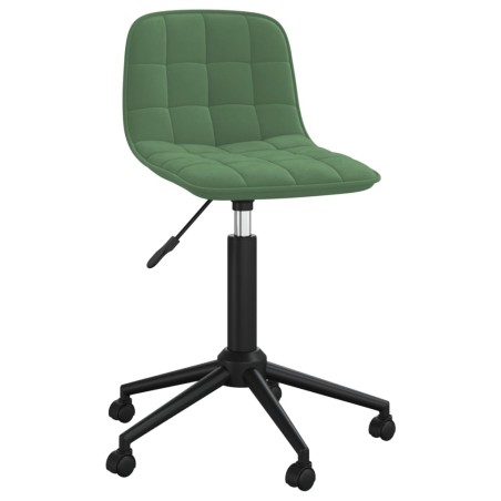 vidaXL Sillas de comedor giratorias 4 unidades terciopelo verde oscuro