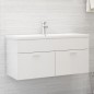 vidaXL Armario para lavabo madera contrachapada blanco 100x38,5x46 cm vidaXL Armario para lavabo madera contrachapada blanco 100x38,5x46 cm